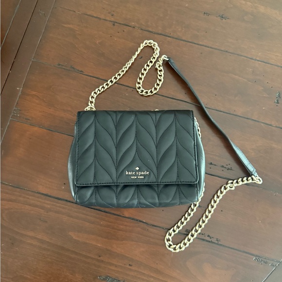 kate spade Handbags - Kate Spade Black Chevron Quilted Crossbody
